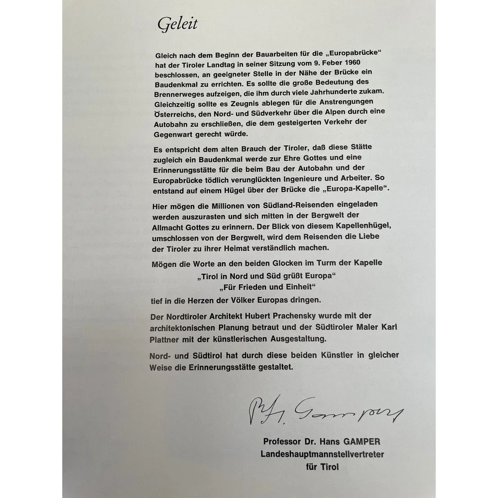 Die Fresken der Europakapelle Hardcover Book Art Karl‎ Plattner